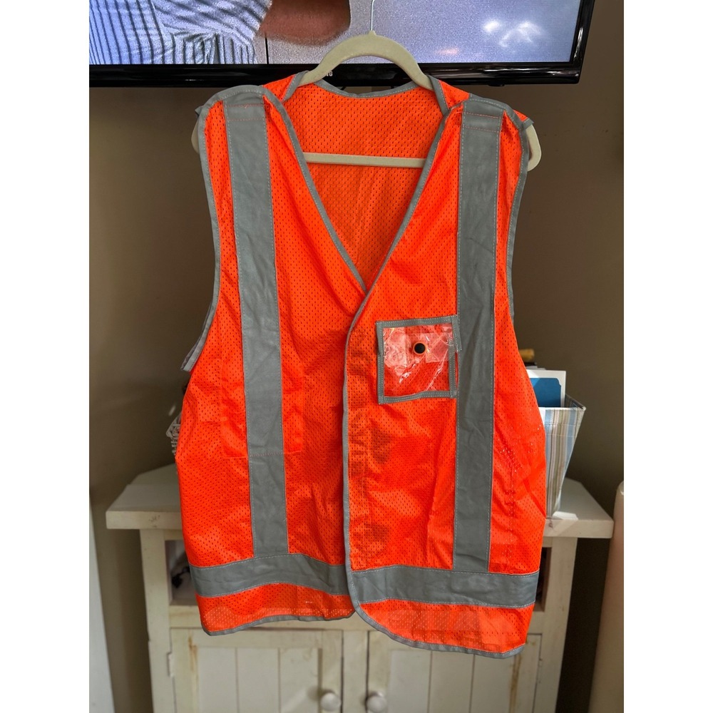 LIRR Long Island Rail Road Safety Vest XL 2013 MTA Railroad Reflective